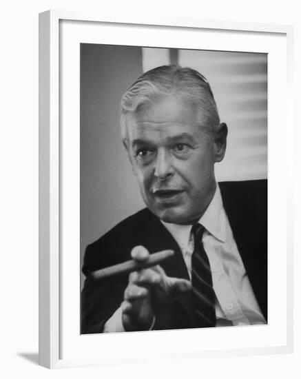 Paul H. Nitze Attending Life Magazine-Sponsored Economic Council-Ralph Morse-Framed Photographic Print
