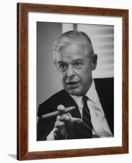 Paul H. Nitze Attending Life Magazine-Sponsored Economic Council-Ralph Morse-Framed Photographic Print