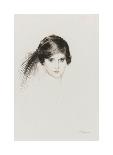 Femme assise, accoude a une table, 1889 R. F.38811.-Paul Helleu-Framed Giclee Print