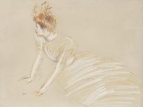 Lady Reclining in Left Corner of Sofa-Paul Helleu-Giclee Print