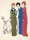 Three Coats from 'Les Robes De Paul Poiret' Pub. 1908 (Pochoir Print)-Paul Iribe-Giclee Print