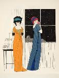 Two Empire Line Day Dresses from 'Les Robes De Paul Poiret' Pub. 1908 (Pochoir Print)-Paul Iribe-Giclee Print