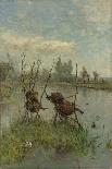 A Windmill on a Polder Waterway, C. 1889-Paul Joseph Constantin Gabriel-Framed Premium Giclee Print