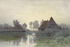 A Windmill on a Polder Waterway, C. 1889-Paul Joseph Constantin Gabriel-Premium Giclee Print