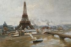 La Tour Eiffel et le Champ-de-Mars en janvier 1889 - les travaux de l'Exposition universelle-Paul-Louis Delance-Framed Giclee Print