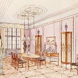 Design for a Dining Room, from 'Documents Architecture Moderne' (Colour Litho)-Paul Ludwig Troost-Framed Giclee Print