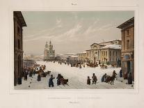 The Isaac Cathedral and the Senate Square in St. Petersburg, 1840s-Paul Marie Roussel-Framed Premier Image Canvas