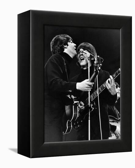 Paul Mccartney and George Harrison on Stage-Associated Newspapers-Framed Stretched Canvas