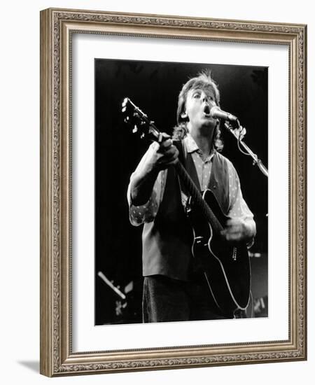 Paul Mccartney on Stage In, 1989-Associated Newspapers-Framed Photo