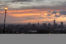 Panoramic View of City of Liverpool and River Mersey with Royal Liver Building, Liverpool, Merseysi-Paul McMullin-Framed Stretched Canvas