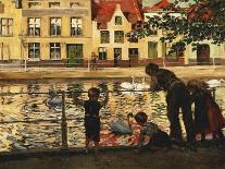 Feeding the Swans-Paul Meyerheim-Giclee Print