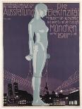 Poster Advertising the 'Electricity Exhibition', Munich, 1911-Paul Neu-Premium Giclee Print