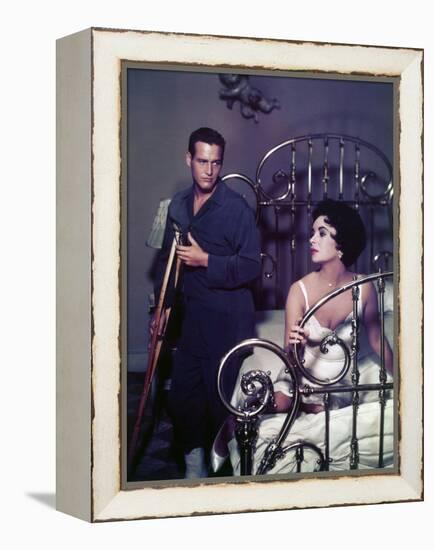 Paul Newman; Elizabeth Taylor. "Cat on a Hot Tin Roof" [1958], Directed by Richard Brooks.-null-Framed Premier Image Canvas