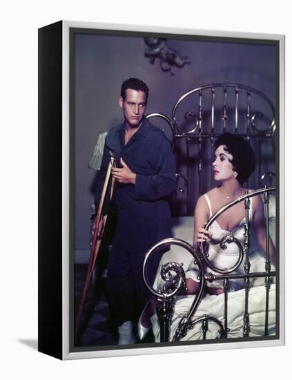 Paul Newman; Elizabeth Taylor. "Cat on a Hot Tin Roof" [1958], Directed by Richard Brooks.-null-Framed Premier Image Canvas