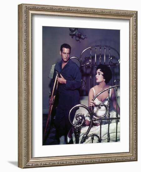 Paul Newman; Elizabeth Taylor. "Cat on a Hot Tin Roof" [1958], Directed by Richard Brooks.-null-Framed Photographic Print