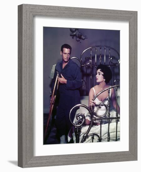 Paul Newman; Elizabeth Taylor. "Cat on a Hot Tin Roof" [1958], Directed by Richard Brooks.-null-Framed Photographic Print