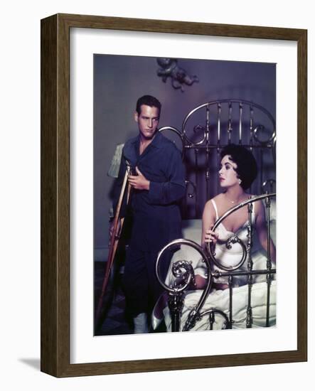 Paul Newman; Elizabeth Taylor. "Cat on a Hot Tin Roof" [1958], Directed by Richard Brooks.-null-Framed Photographic Print