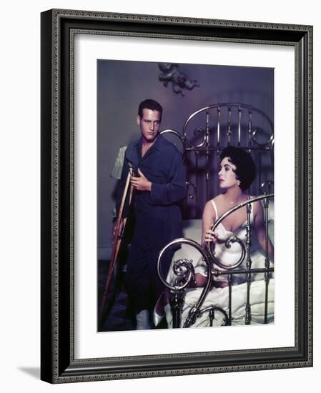 Paul Newman; Elizabeth Taylor. "Cat on a Hot Tin Roof" [1958], Directed by Richard Brooks.-null-Framed Photographic Print