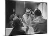 Paul Newman Talking to His Wife Joanne Woodward While Getting Dressed-Gordon Parks-Mounted Premium Photographic Print