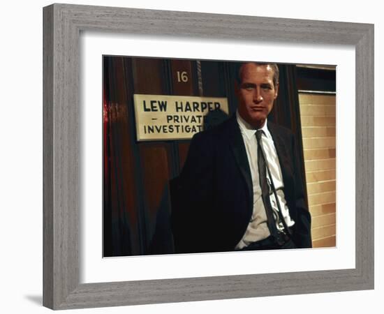 Paul Newman. "The Moving Target" 1966, "Harper" Directed by Jack Smight-null-Framed Photographic Print