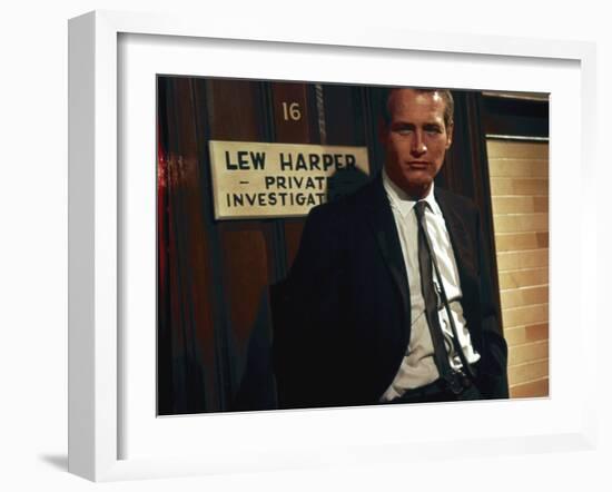 Paul Newman. "The Moving Target" 1966, "Harper" Directed by Jack Smight-null-Framed Photographic Print