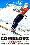 Skiing and Tram-Paul Ordner-Framed Stretched Canvas