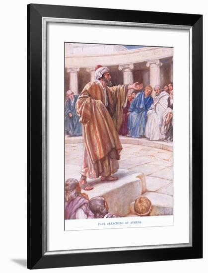 Paul Preaches at Athens-Arthur A. Dixon-Framed Giclee Print