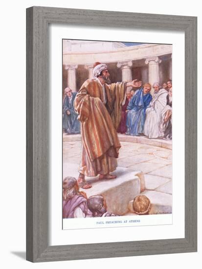 Paul Preaches at Athens-Arthur A. Dixon-Framed Giclee Print