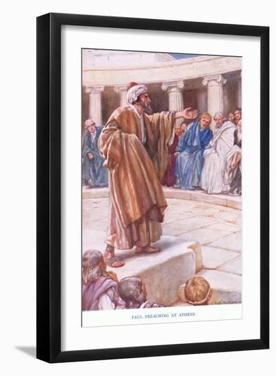 Paul Preaches at Athens-Arthur A. Dixon-Framed Giclee Print