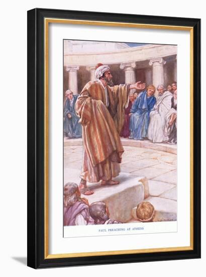 Paul Preaches at Athens-Arthur A. Dixon-Framed Giclee Print