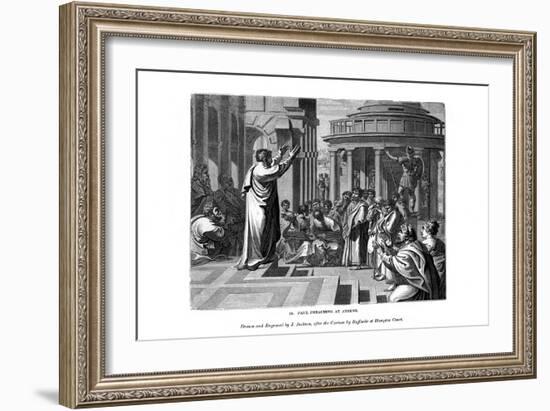 Paul Preaching at Athens, 1843-J Jackson-Framed Giclee Print