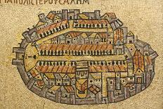Map Of Jerusalem In Mosaic, Cardo, Jerusalem, Israel-paul prescott-Art Print