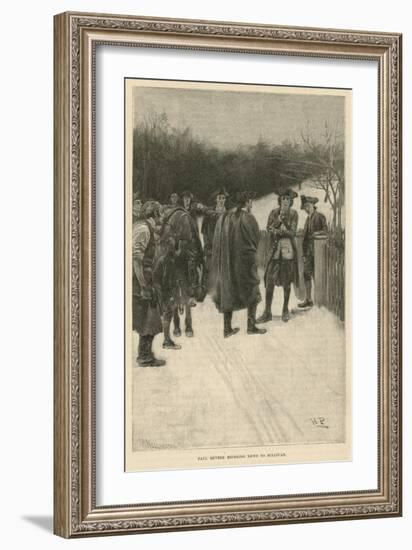Paul Revere Bringing News to Sullivan-Howard Pyle-Framed Giclee Print
