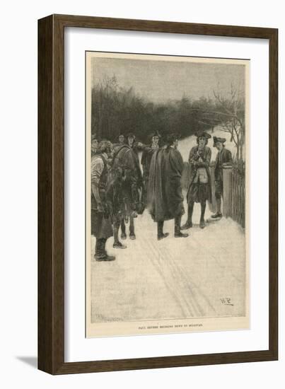 Paul Revere Bringing News to Sullivan-Howard Pyle-Framed Giclee Print