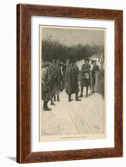 Paul Revere Bringing News to Sullivan-Howard Pyle-Framed Giclee Print