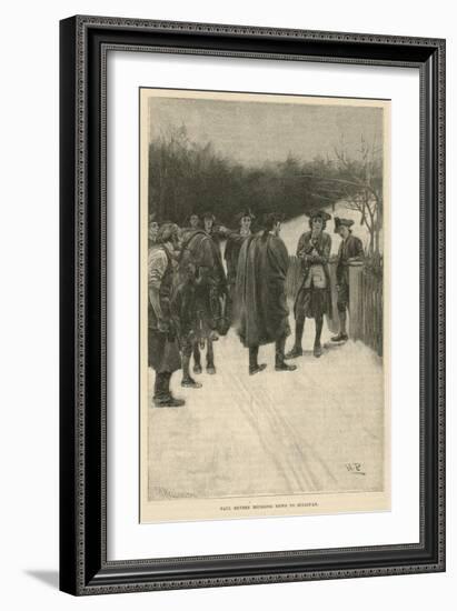 Paul Revere Bringing News to Sullivan-Howard Pyle-Framed Giclee Print