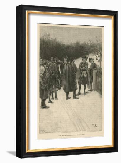 Paul Revere Bringing News to Sullivan-Howard Pyle-Framed Giclee Print