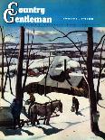 "Skating on Farm Pond," Country Gentleman Cover, January 1, 1950-Paul Sample-Giclee Print