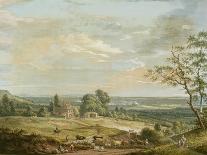 Italianate Landscape with Travellers, No.1 (W/C on Paper)-Paul Sandby-Giclee Print