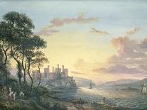 Caernarvon Castle, with a Harper in the Foreground-Paul Sandby-Giclee Print