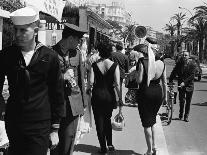 American Serviceman Admiring Two Female Pedestrians at the Cannes Film Festival-Paul Schutzer-Photographic Print