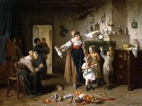 The Sick Child, C.1870-75 (Oil on Panel)-Paul Seignac-Giclee Print