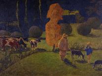 Breton Wrestling, 1890-1891-Paul Sérusier-Framed Premier Image Canvas