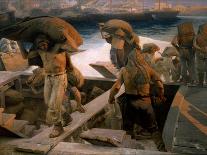 Men Unloading at Harbor, 1904-Paul Sieffert-Framed Giclee Print