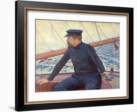 Paul Signac on His Boat-Théo van Rysselberghe-Framed Giclee Print