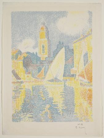 Poster Lithographique SIGNAC - La Baie De St Tropez - 60x70 Cm - PostersAndCo