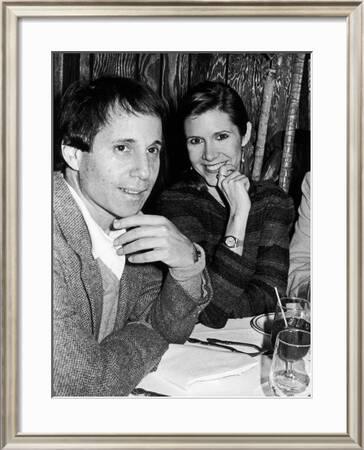 Paul Simon With Girlfriend Carrie Fisher At Party For Fisher S Dad Singer Eddie Fisher Premium Photographic Print David Mcgough Art Com