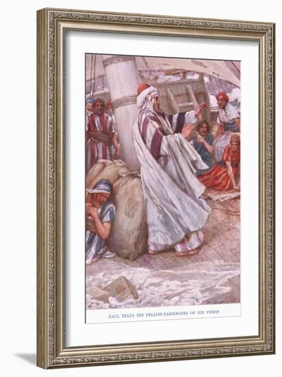 Paul Tells His Fellow Passengers of His Vision-Arthur A. Dixon-Framed Giclee Print