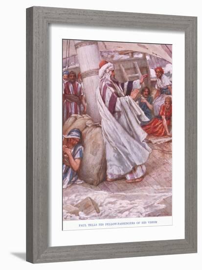 Paul Tells His Fellow Passengers of His Vision-Arthur A. Dixon-Framed Giclee Print