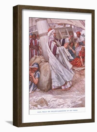 Paul Tells His Fellow Passengers of His Vision-Arthur A. Dixon-Framed Giclee Print